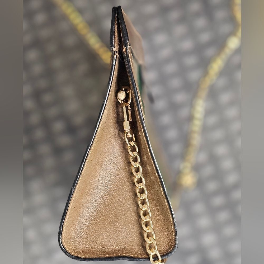 Gucci Tan and Brown GG Crossbody Bag with Red and Green Accent - Picture 10 of 16